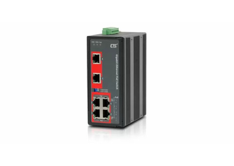 Industrial Unmanaged GbE PoE Switch - IGS-600-4PH24